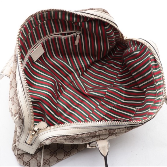 Gucci Britt Boston bag in GG Canvas and Leather. - Picture 4 of 7
